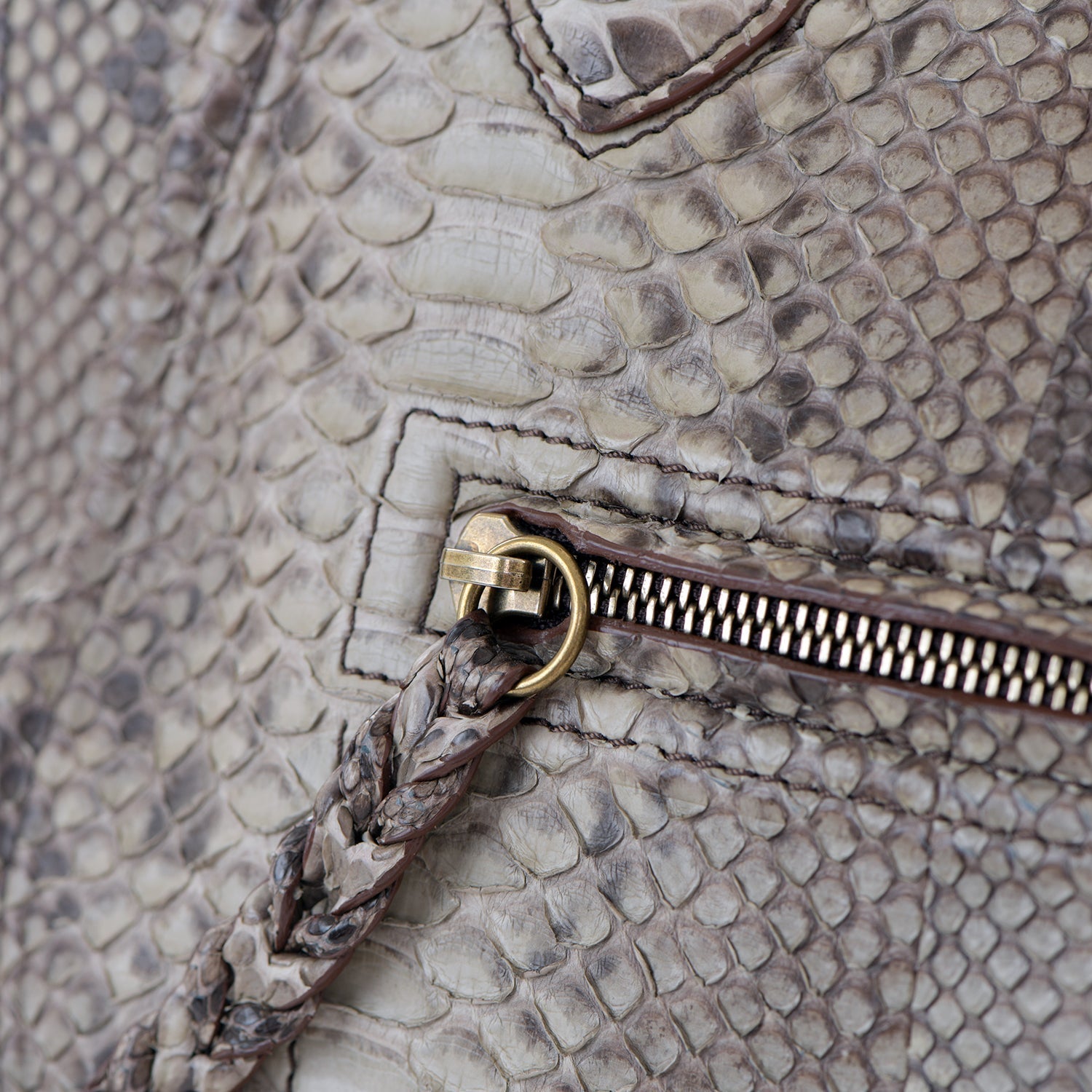 Large Snakeskin Phantom Tote