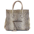 Large Snakeskin Phantom Tote