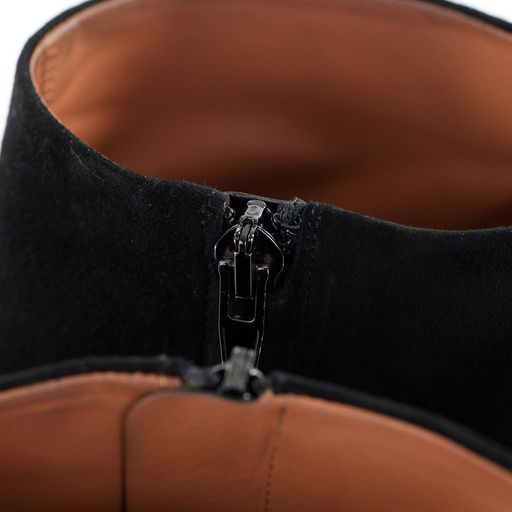 Black Suede Wedge Boots