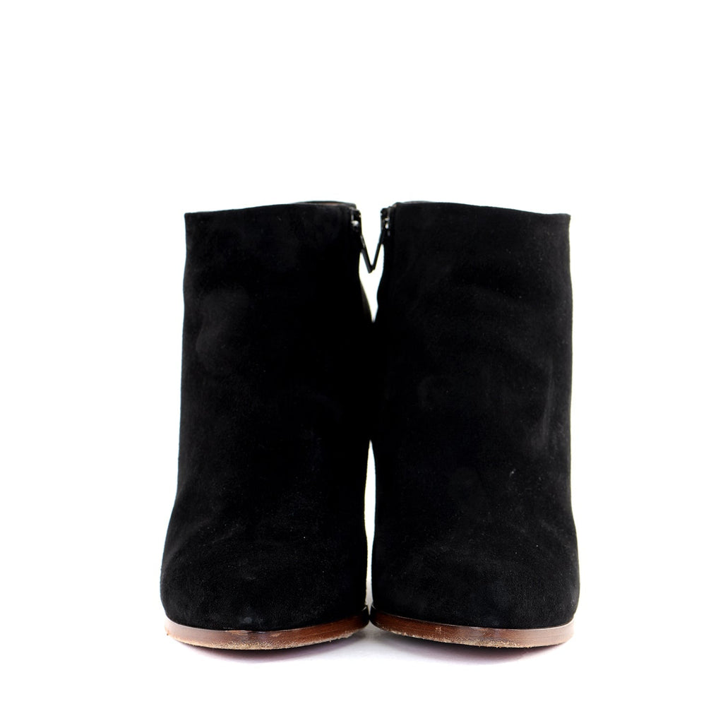 Black Suede Wedge Boots