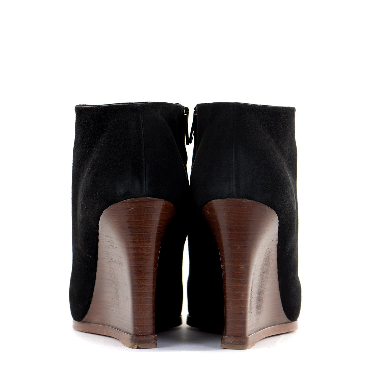 Black Suede Wedge Boots