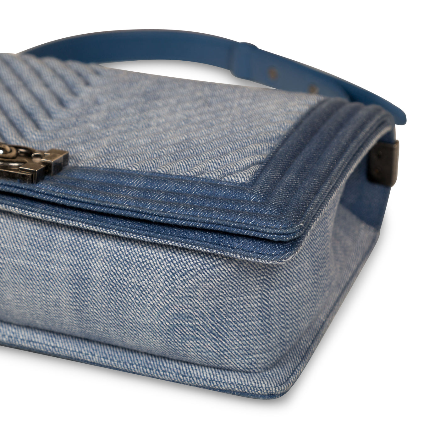Chanel Denim Chevron Boy Bag - Medium