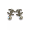 CHANEL CC PEARL CRYSTAL EARRINGS