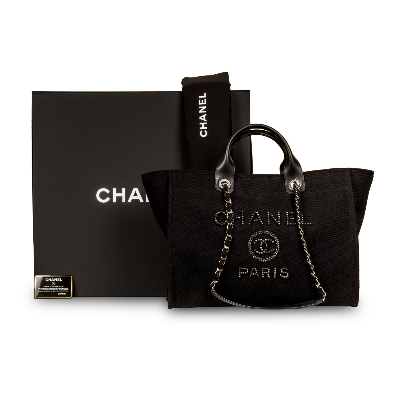 Chanel Studded Deauville Tote
