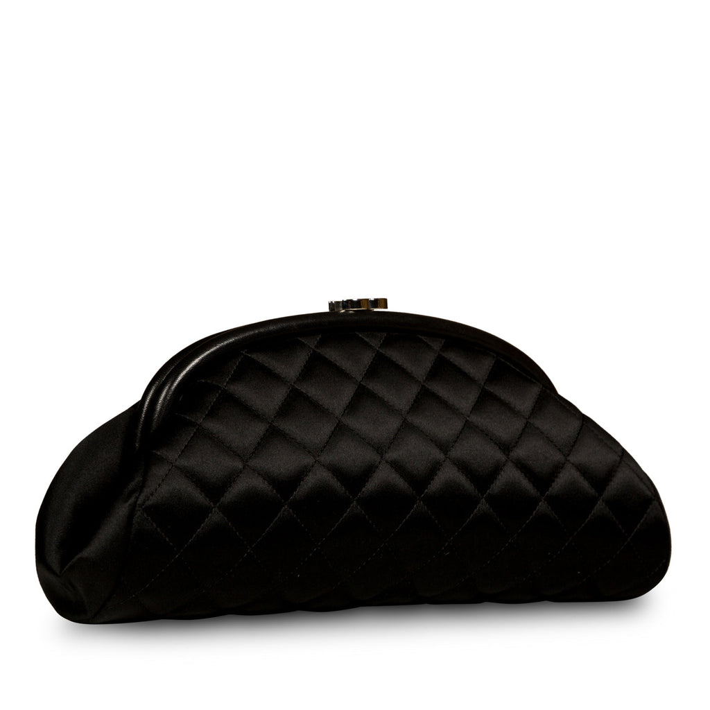 Chanel Timeless Satin Half Moon Clutch