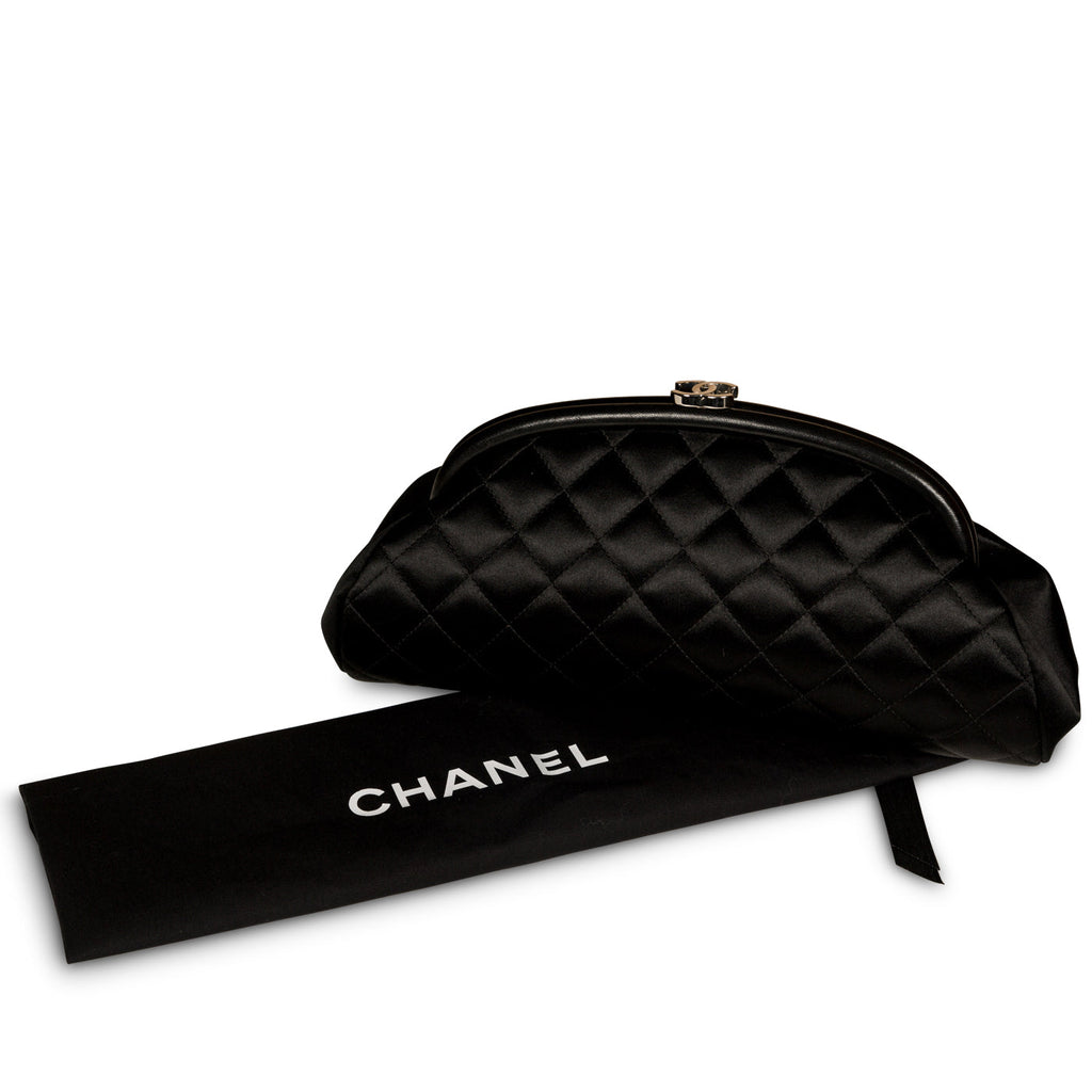 Chanel Timeless Satin Half Moon Clutch