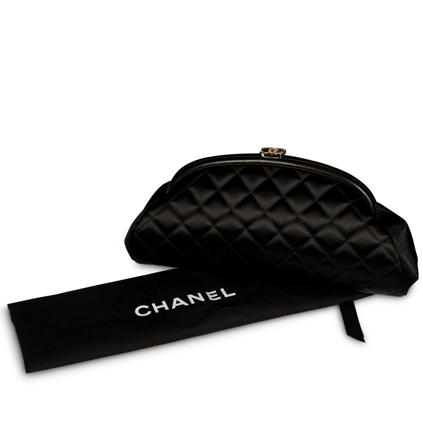 Chanel Timeless Satin Half Moon Clutch