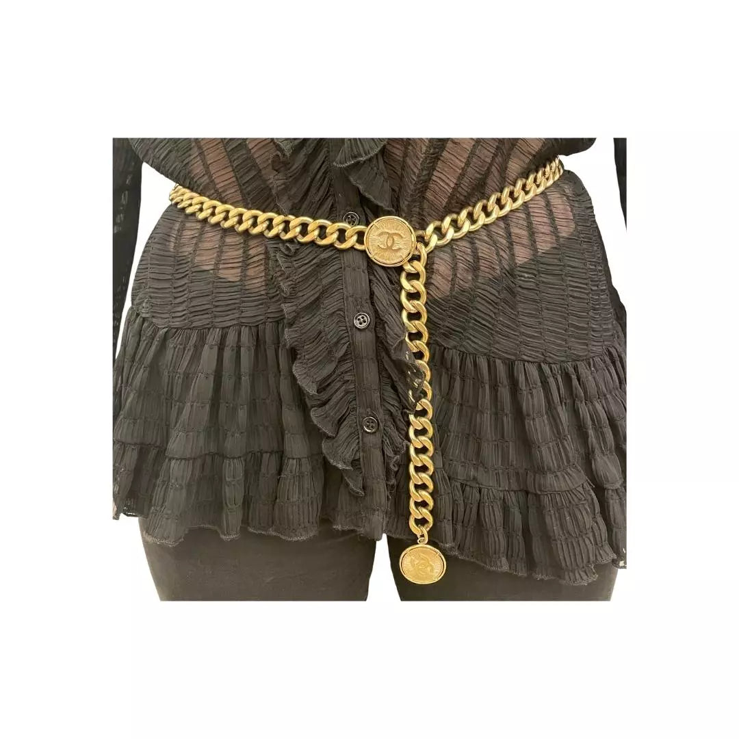 CHANEL ICONIC MEDALLION CHAIN BELT
