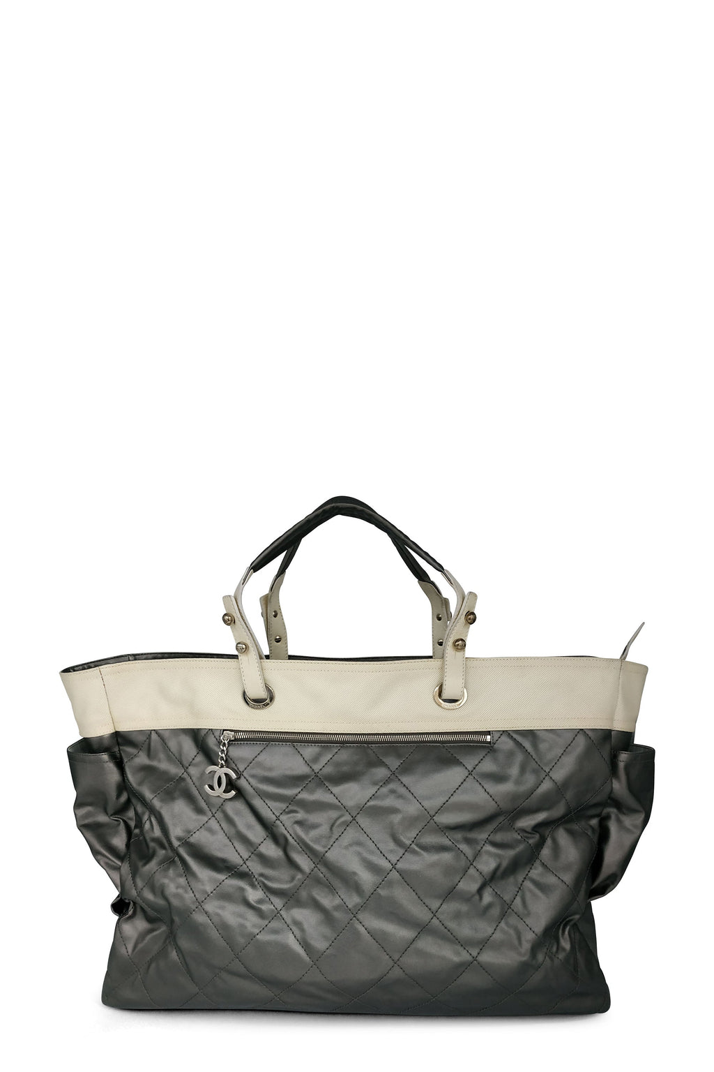 Large Paris-Biarritz Tote Off White Grey
