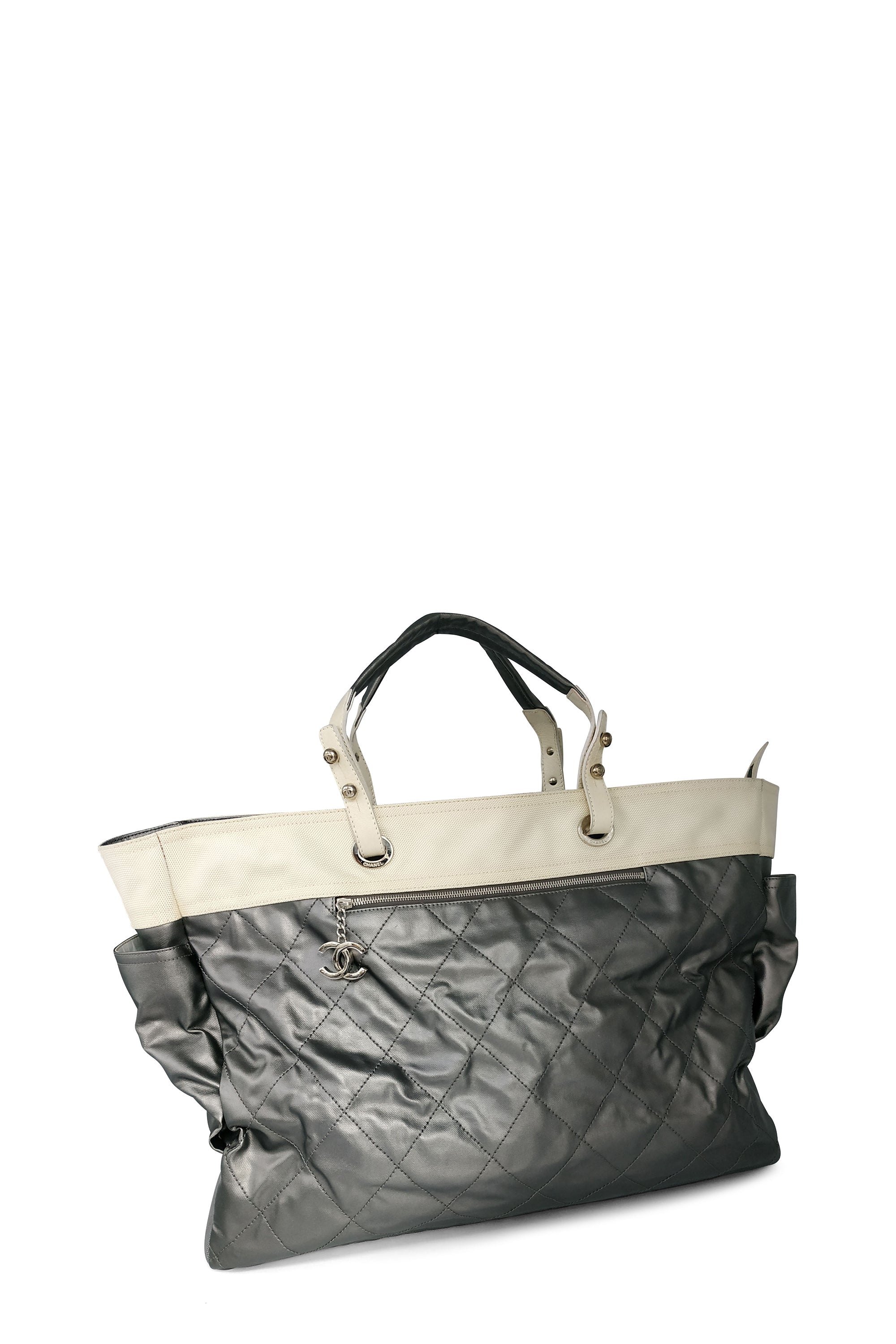 Large Paris-Biarritz Tote Off White Grey