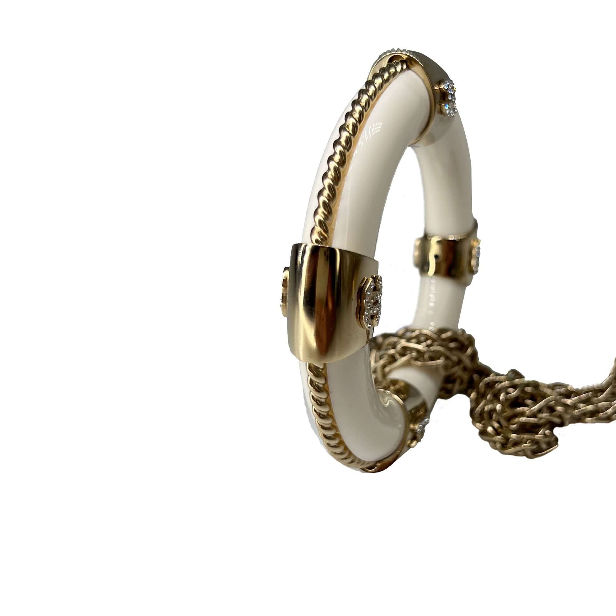 Chanel life jacket white and gold necklace "La Pausa"
