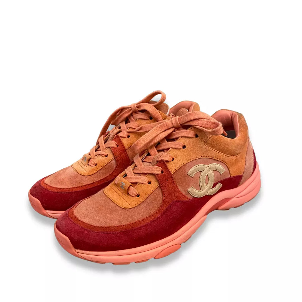 CHANEL ORANGE NEON SNEAKERS