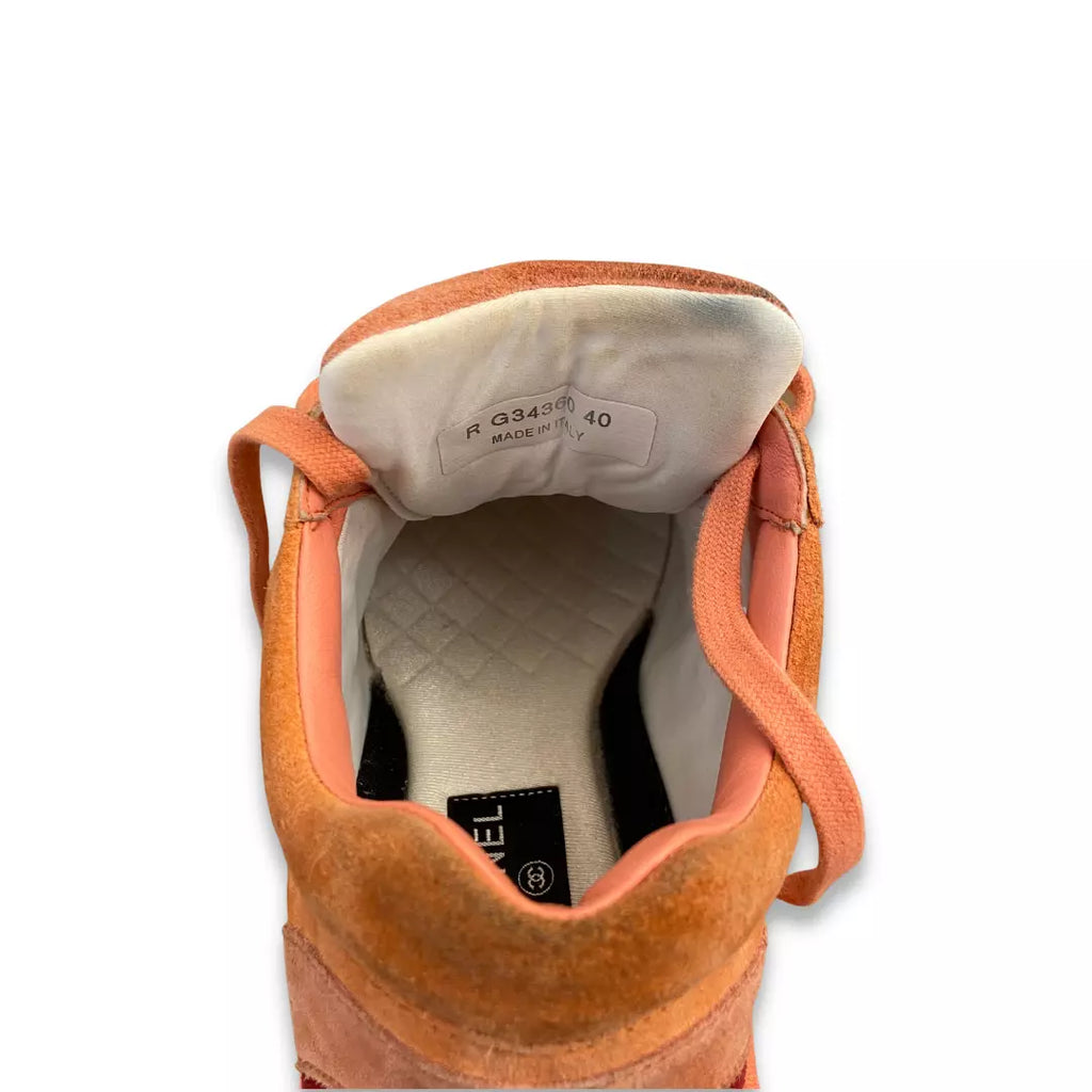 CHANEL ORANGE NEON SNEAKERS
