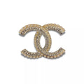 CHANEL PEARL CRYSTAL CC BROOCH