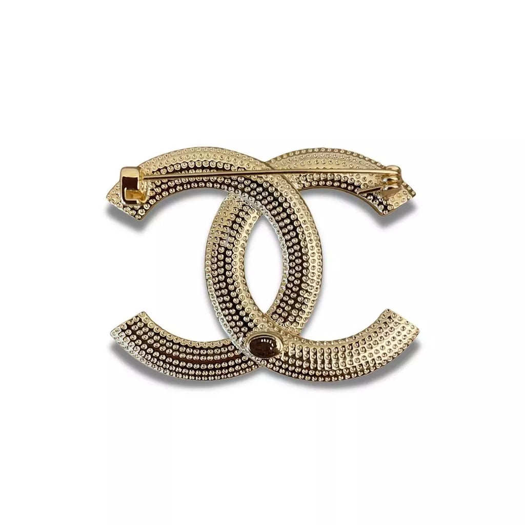CHANEL PEARL CRYSTAL CC BROOCH