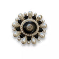 CHANEL BLACK/WHITE PEARLS BROOCH