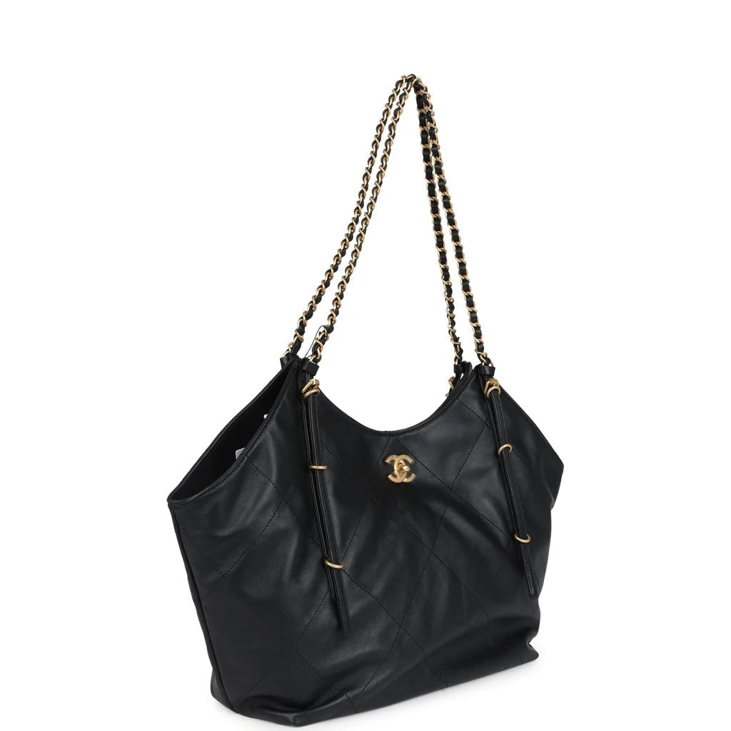 CHANEL QUILTED CALFSKIN LEATHER MAXI SHOPPING BAG