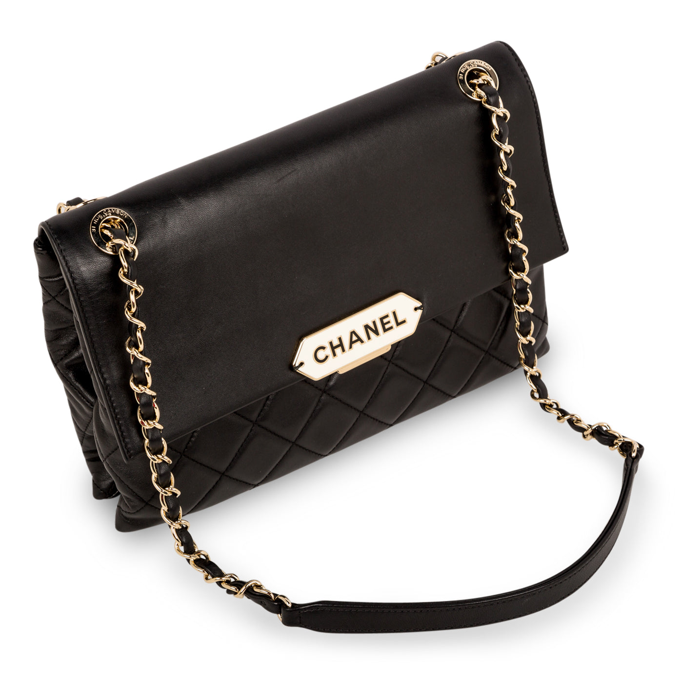 Chanel Retro Label Quilted Shoulder Bag