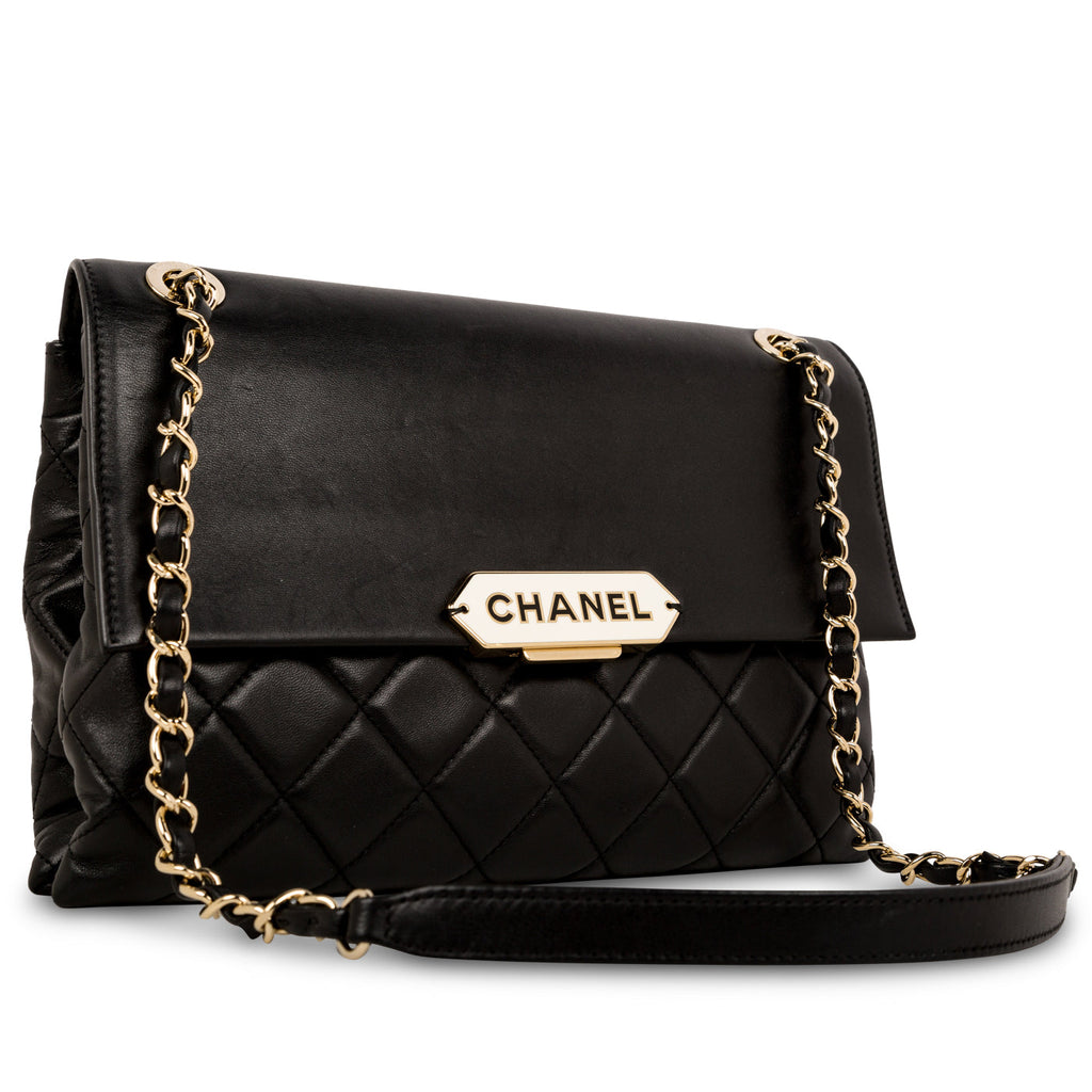 Chanel Retro Label Quilted Shoulder Bag