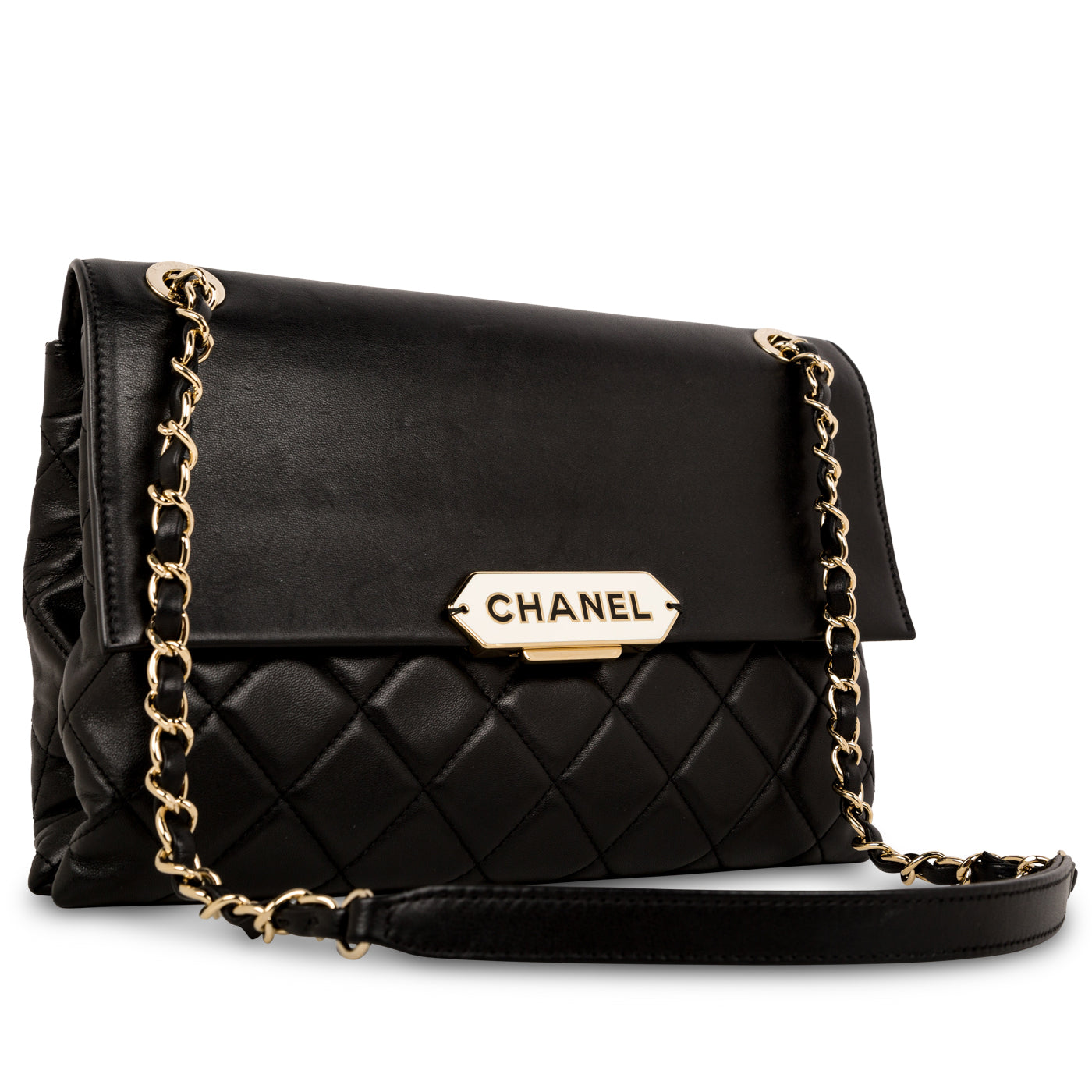 Chanel Retro Label Quilted Shoulder Bag
