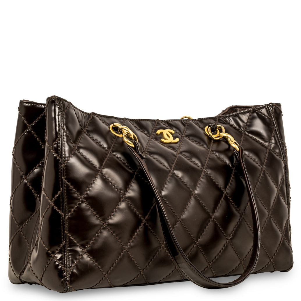 Vintage Quilted Shopping Tote
