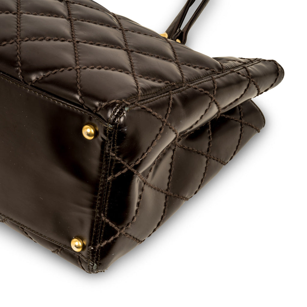 Vintage Quilted Shopping Tote