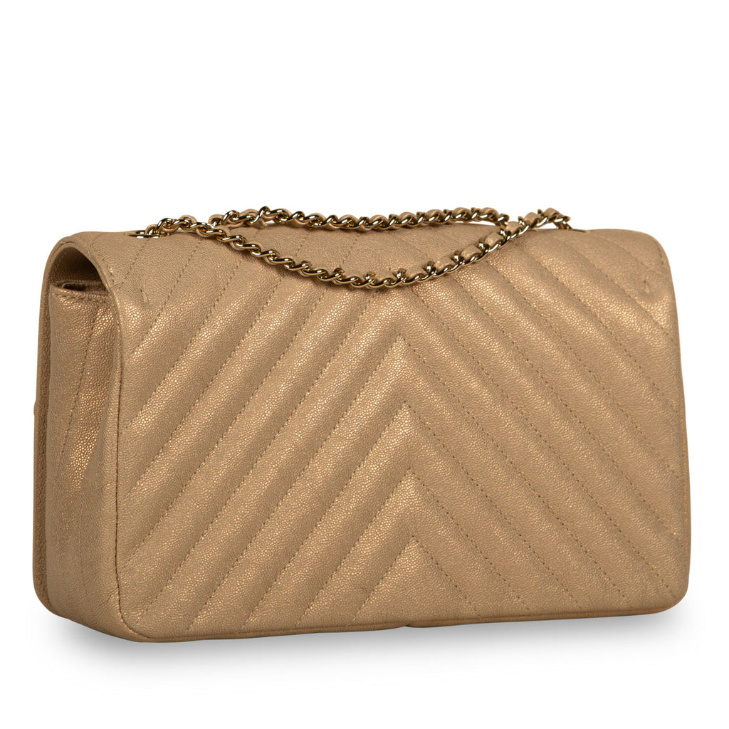 Chanel Iridescent Chevron Statement Flap Bag