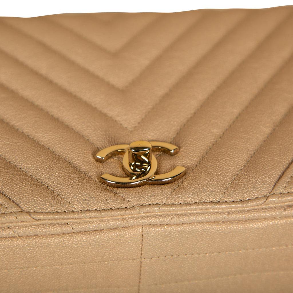 Chanel Iridescent Chevron Statement Flap Bag