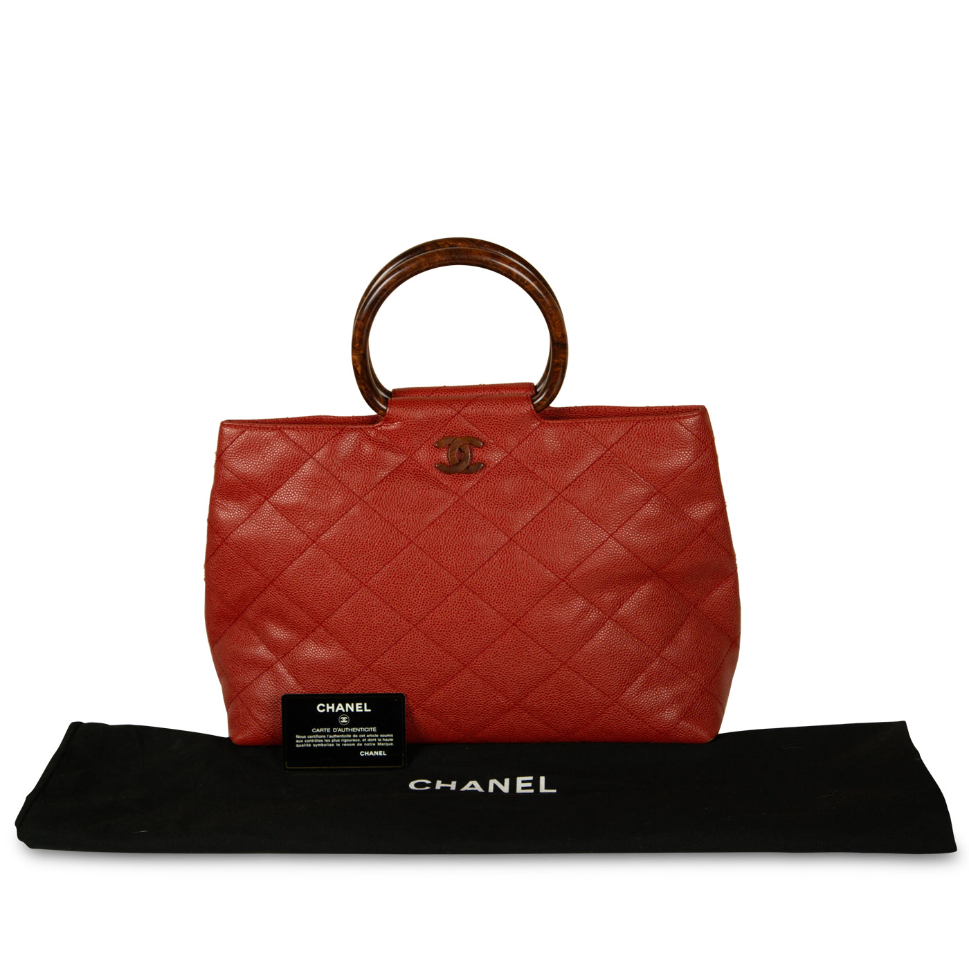 Chanel Vintage Tortoise Shell Top Handle