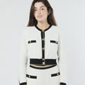 CHANEL WHITE & BLACK CLASSIC SUIT