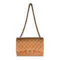 Pre owned Chanel Classic Jumbo Caviar Suede Double Flap Designer Bag