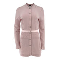 Pre owned Chanel CC Turnlock Pink Cashmere Designer Cardigan