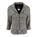 Pre owned Chanel 2006 Houndstooth Pattern zip-up Designer jacket