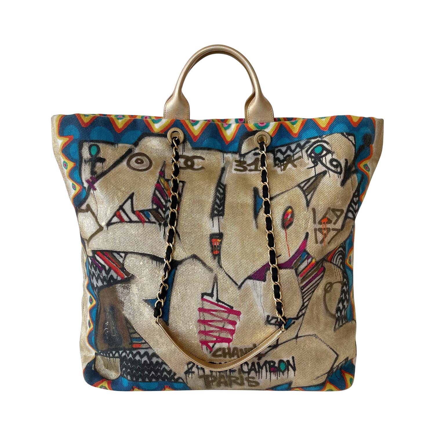 Chanel Street Spirit Graffiti Maxi Tote Bag