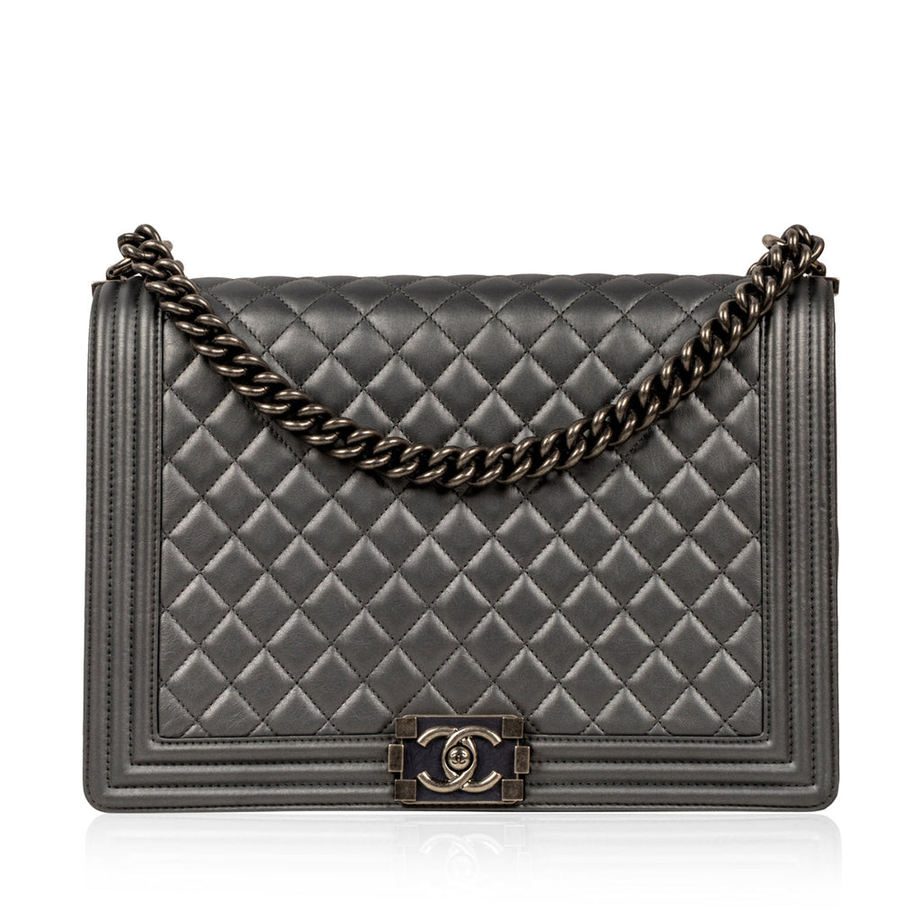 Boy Bag - Large Metallic - Grey