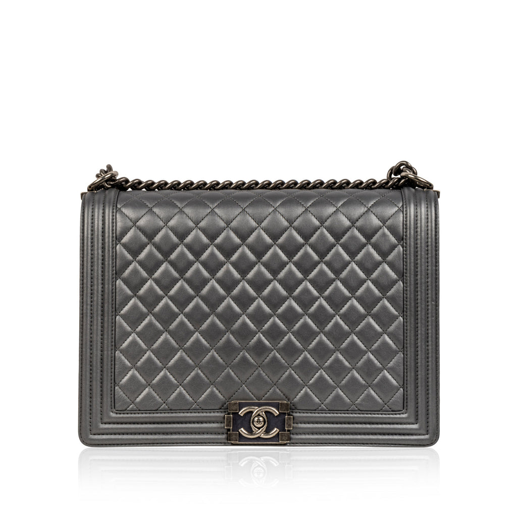 Boy Bag - Large Metallic - Grey