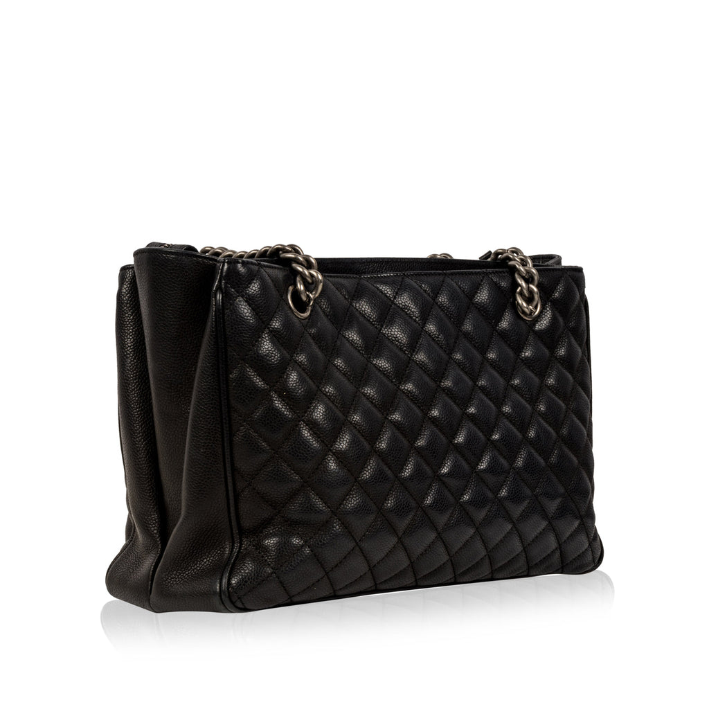 Chanel Chain Tote - Black - Caviar