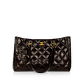 Shopping Tote Patent - Dark Brown