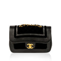 Velvet/Lambskin Flap Bag
