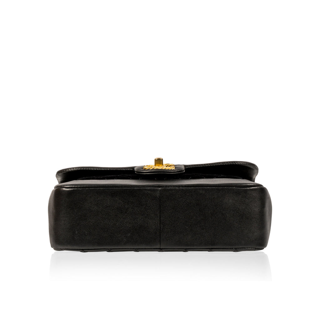 Velvet/Lambskin Flap Bag