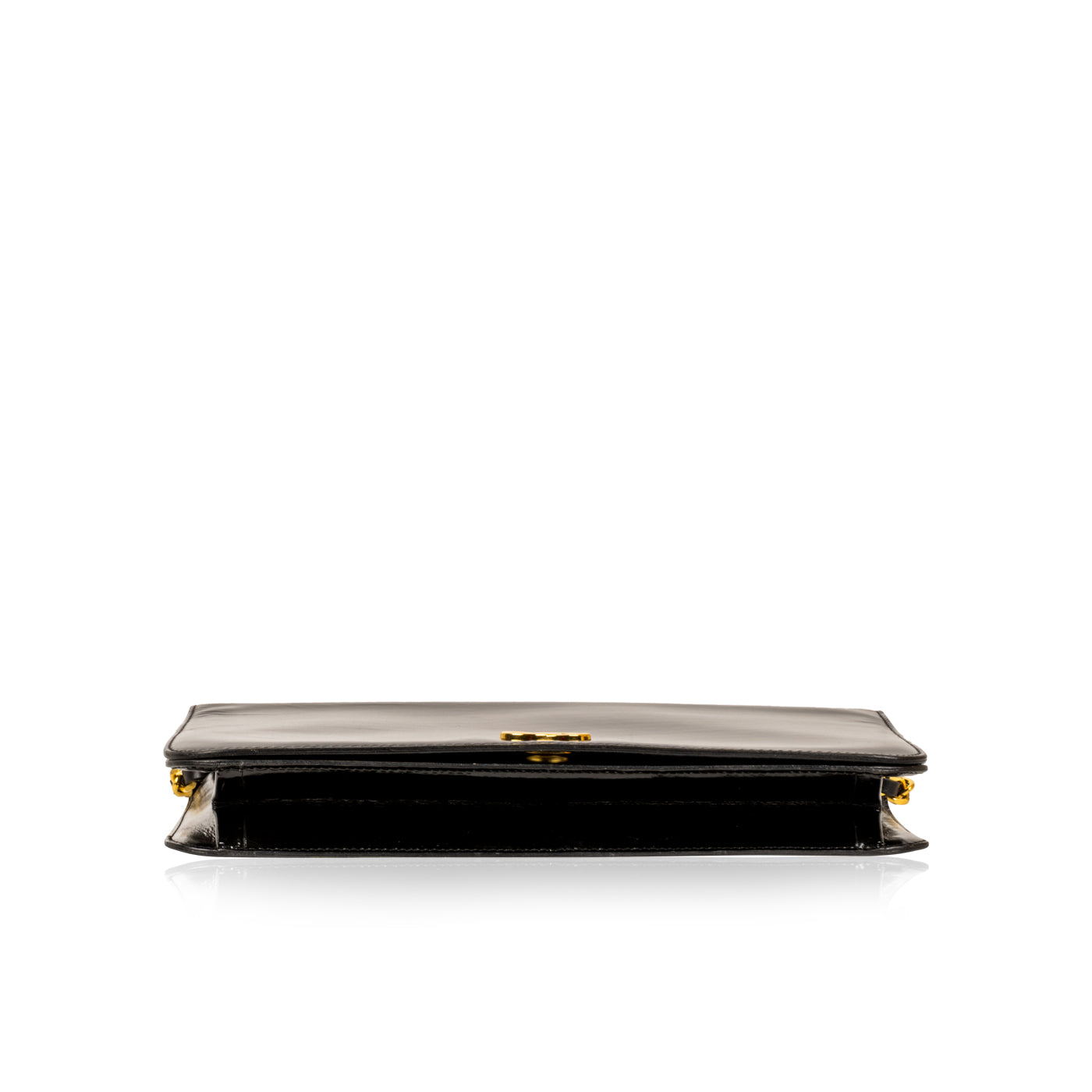 Vintage Flap Bag - Black - Patent