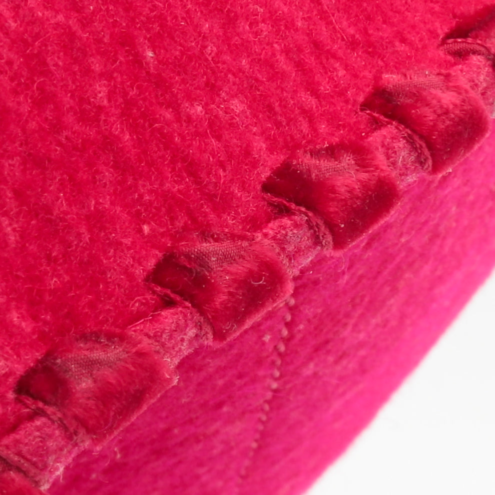 CHANEL Fancy Felt Flap Bag Dark Pink