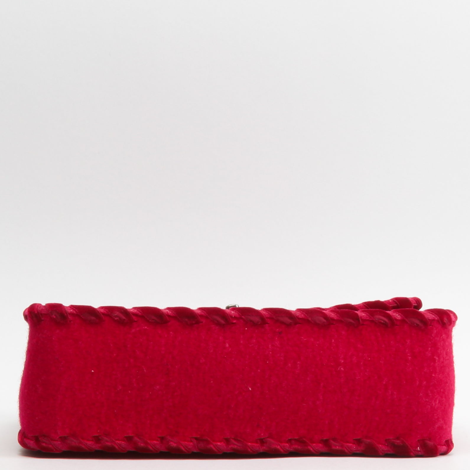 CHANEL Fancy Felt Flap Bag Dark Pink