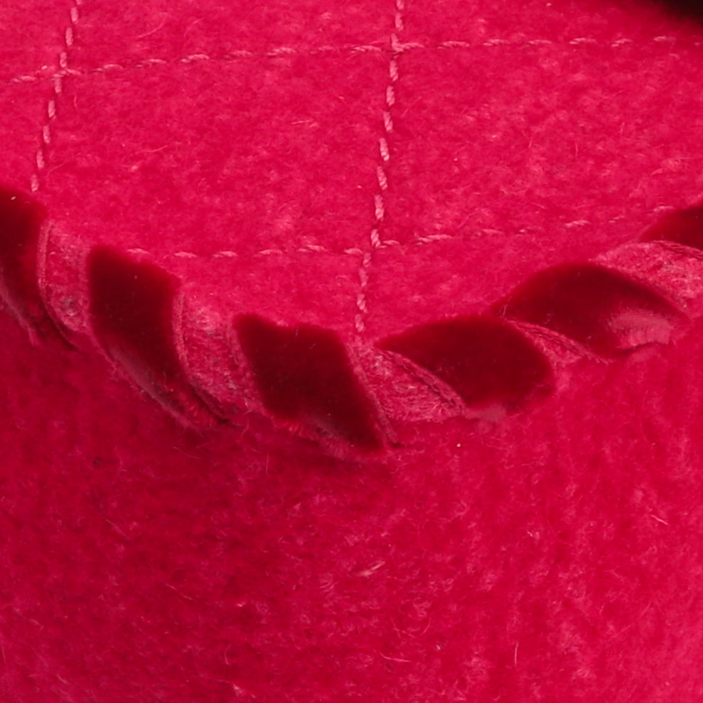 CHANEL Fancy Felt Flap Bag Dark Pink