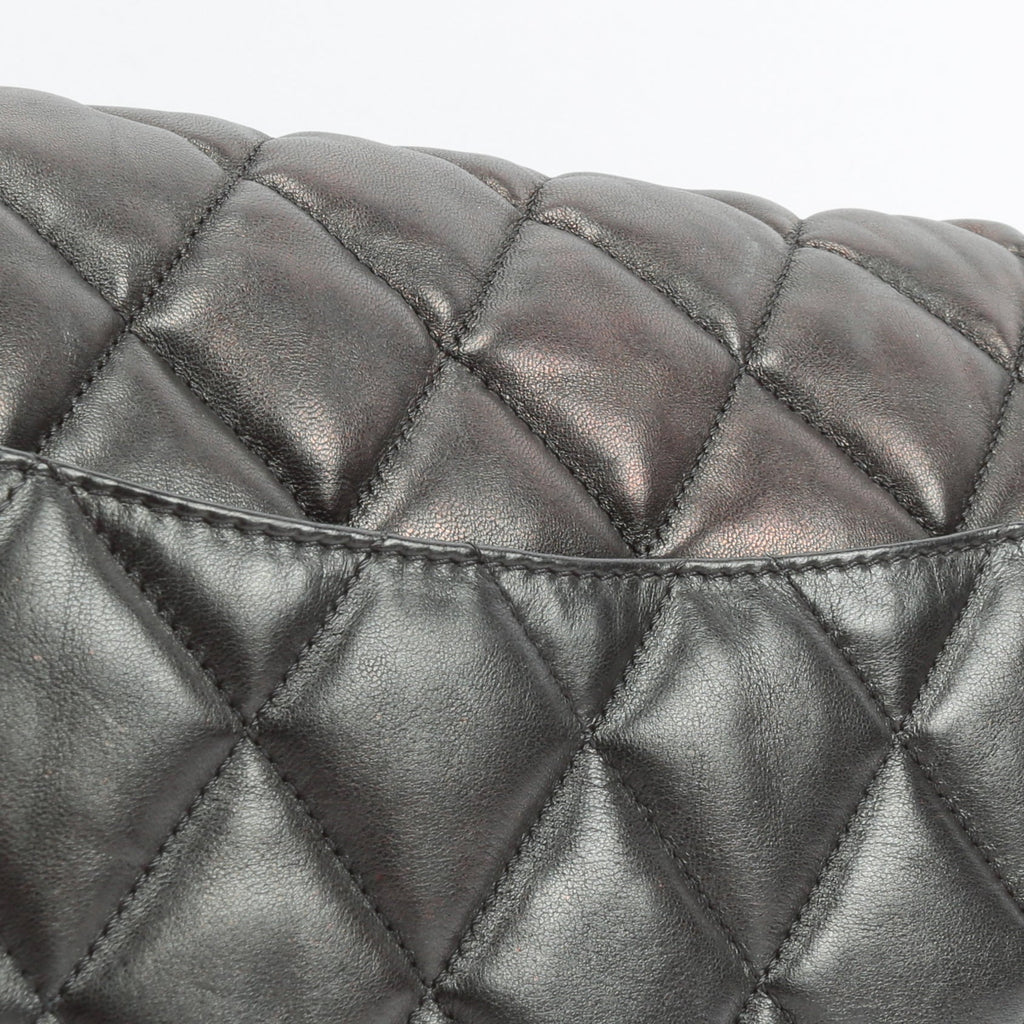 CHANEL Maxi 3 Accordion Flap Black Bag OUTLET FINAL SALE