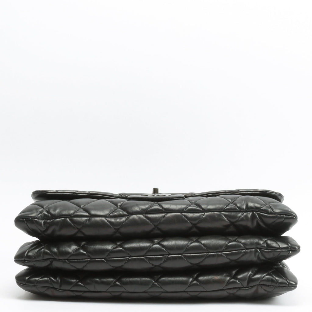 CHANEL Maxi 3 Accordion Flap Black Bag OUTLET FINAL SALE