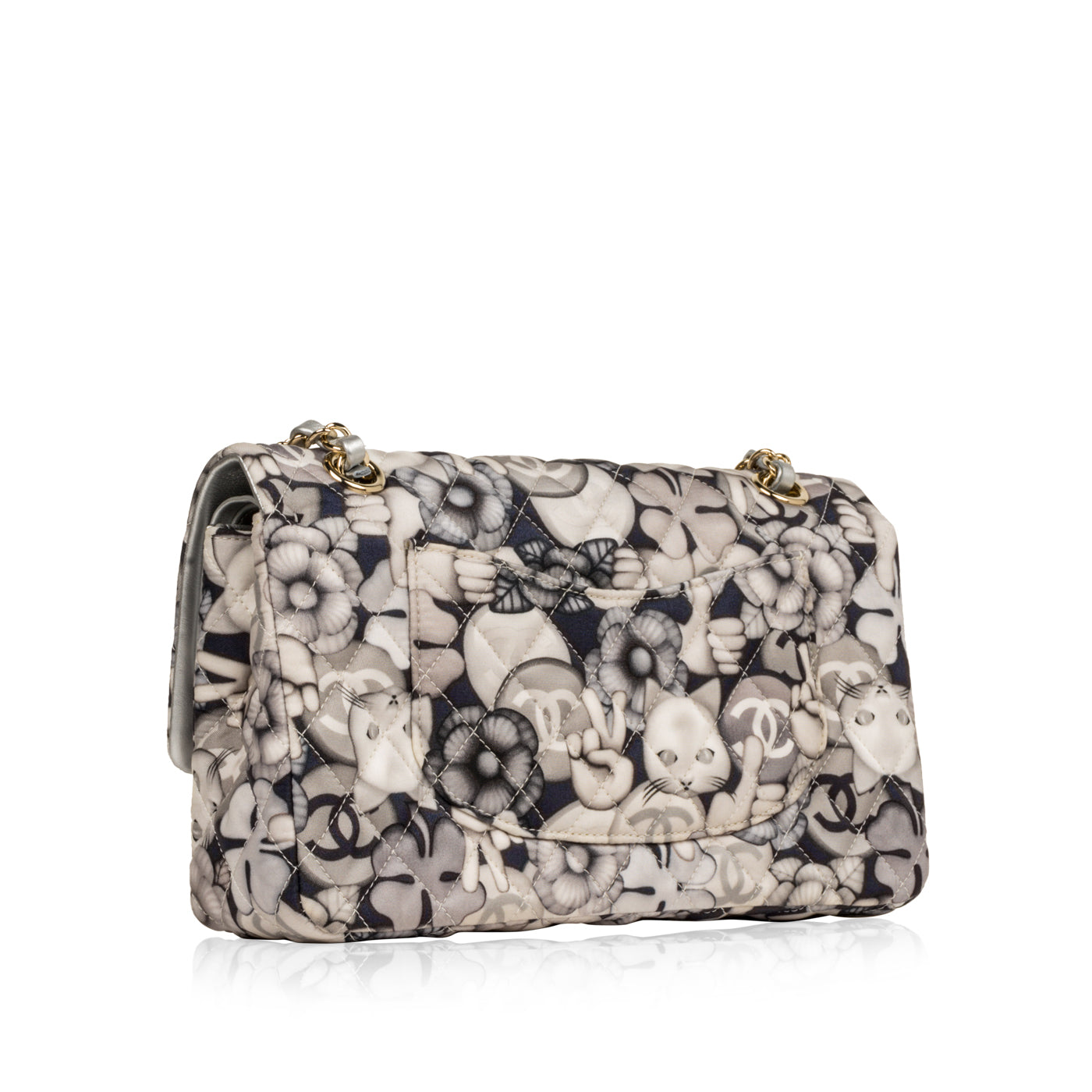 Classic Flap Bag - Medium - Cat/Peace Emoticon