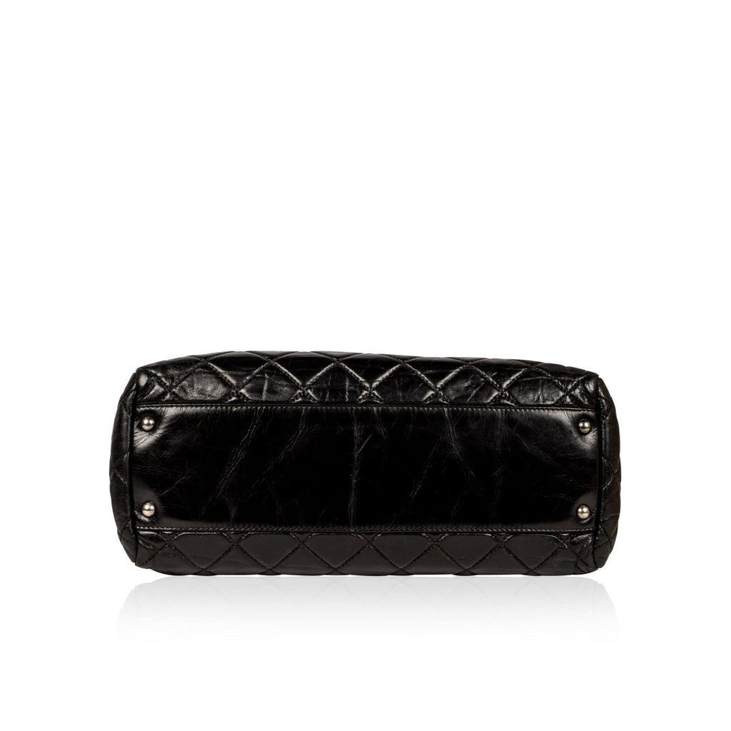 Distressed Leather Shoulder Bag