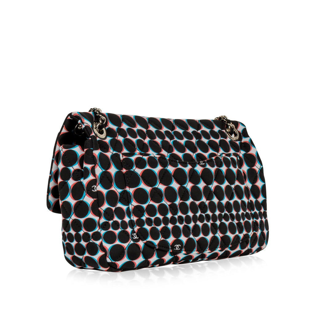 Chanel Polka-Dot Nylon Flap Bag