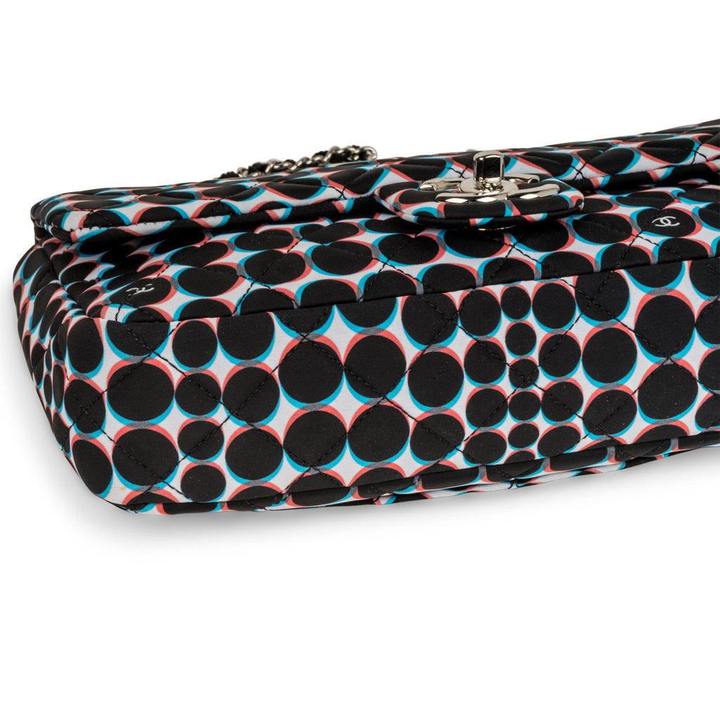 Chanel Polka-Dot Nylon Flap Bag